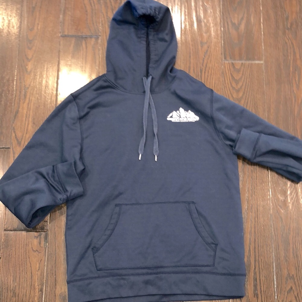 Ocean and coast navy blue graphic hooded sweatshirt size medium